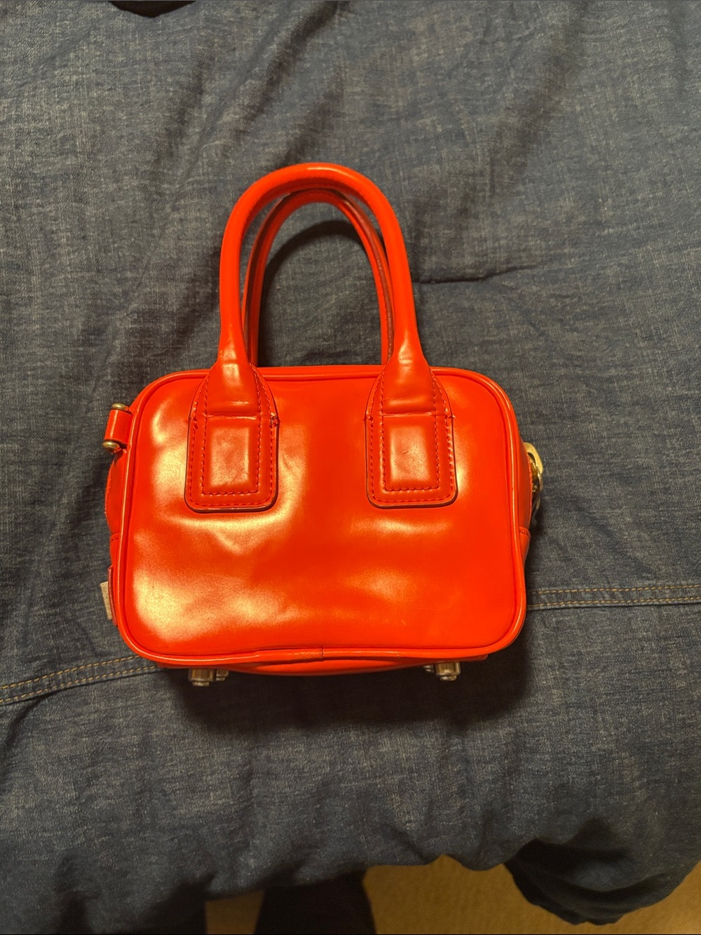 Red Mini Top-Handle Women's Bag
